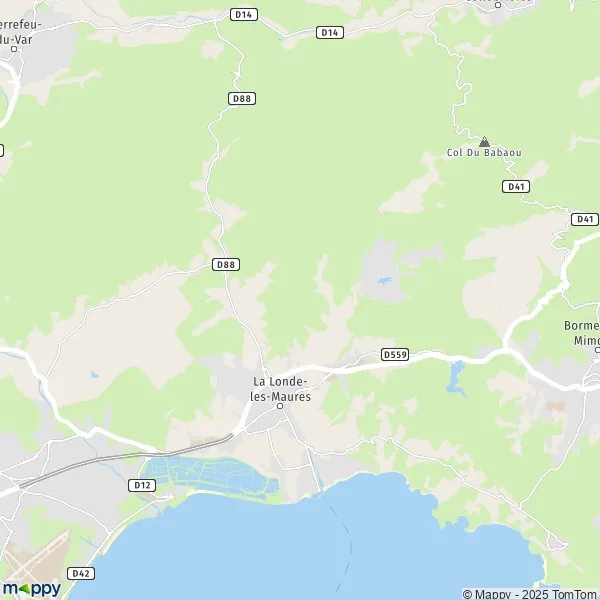 Plan La LondelesMaures carte de La LondelesMaures (83250) et